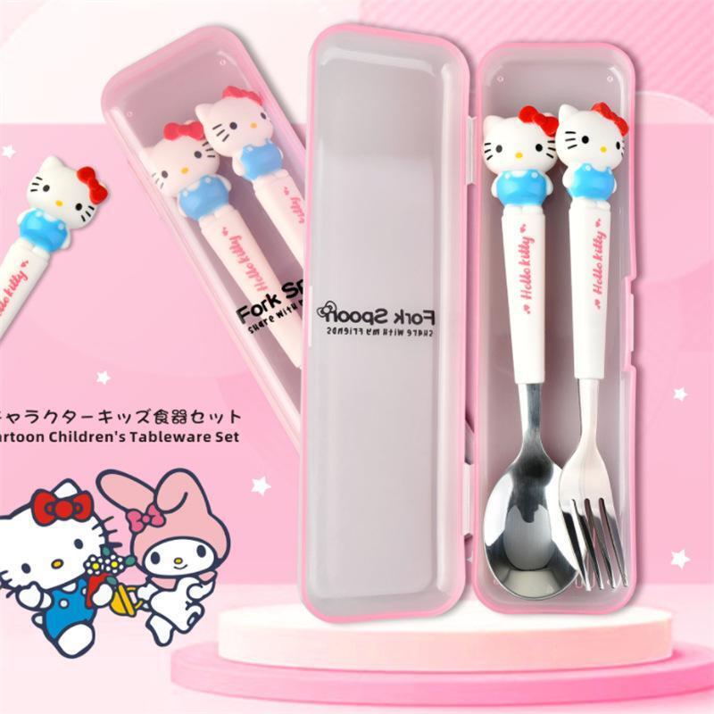 Sanrio Kuromi Stainless Steel Kids Cutlery Set