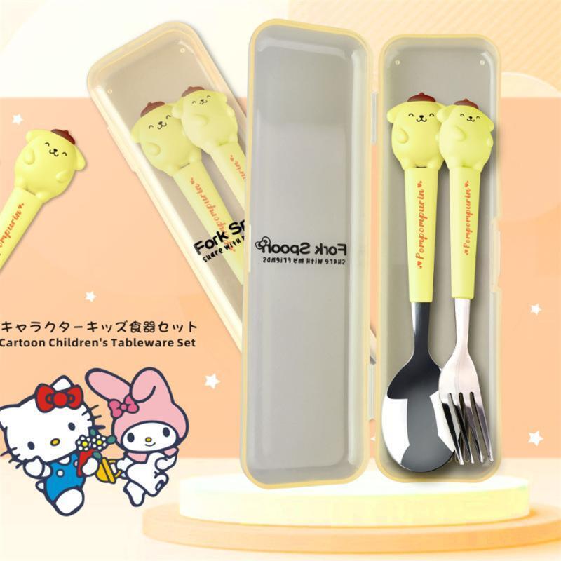 Sanrio Kuromi Stainless Steel Kids Cutlery Set