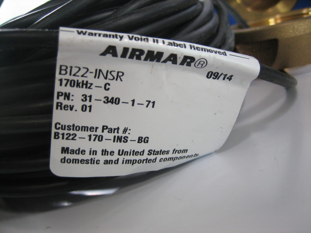 B&G 170kHz B122 Marine Depth Transducer with Bronze Construction