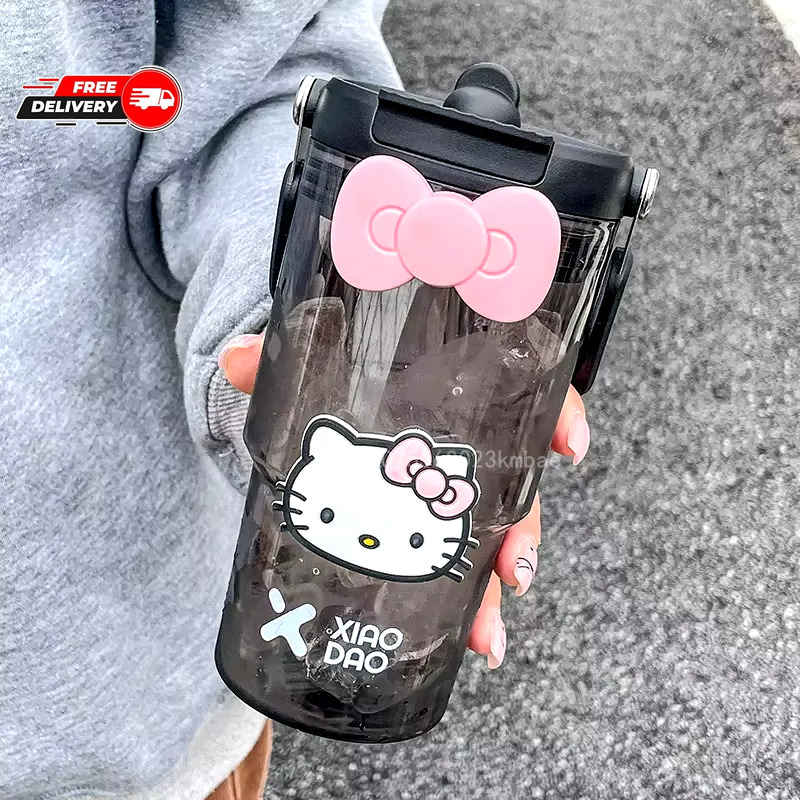 Sanrio Hello Kitty 900ML Large Capacity Portable Plastic Water Cup