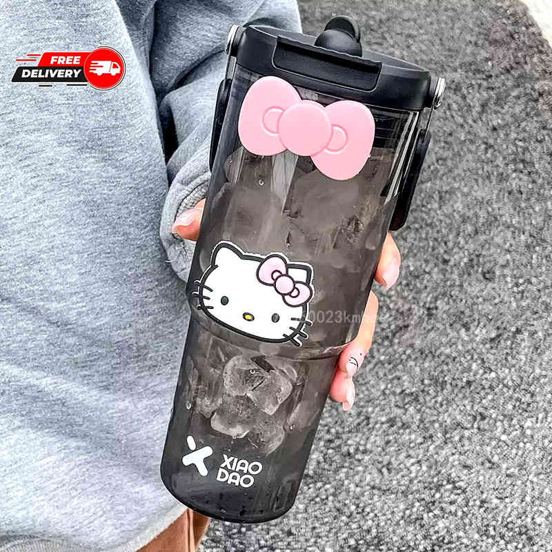 Sanrio Hello Kitty 900ML Large Capacity Portable Plastic Water Cup