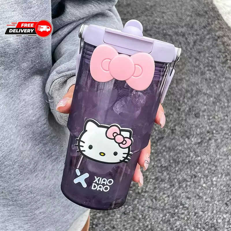 Sanrio Hello Kitty 900ML Large Capacity Portable Plastic Water Cup