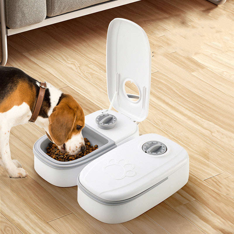 SRline Automatic Pet Feeder with Stainless Steel Bowl - Smart Food Dispenser for Cats and Dogs