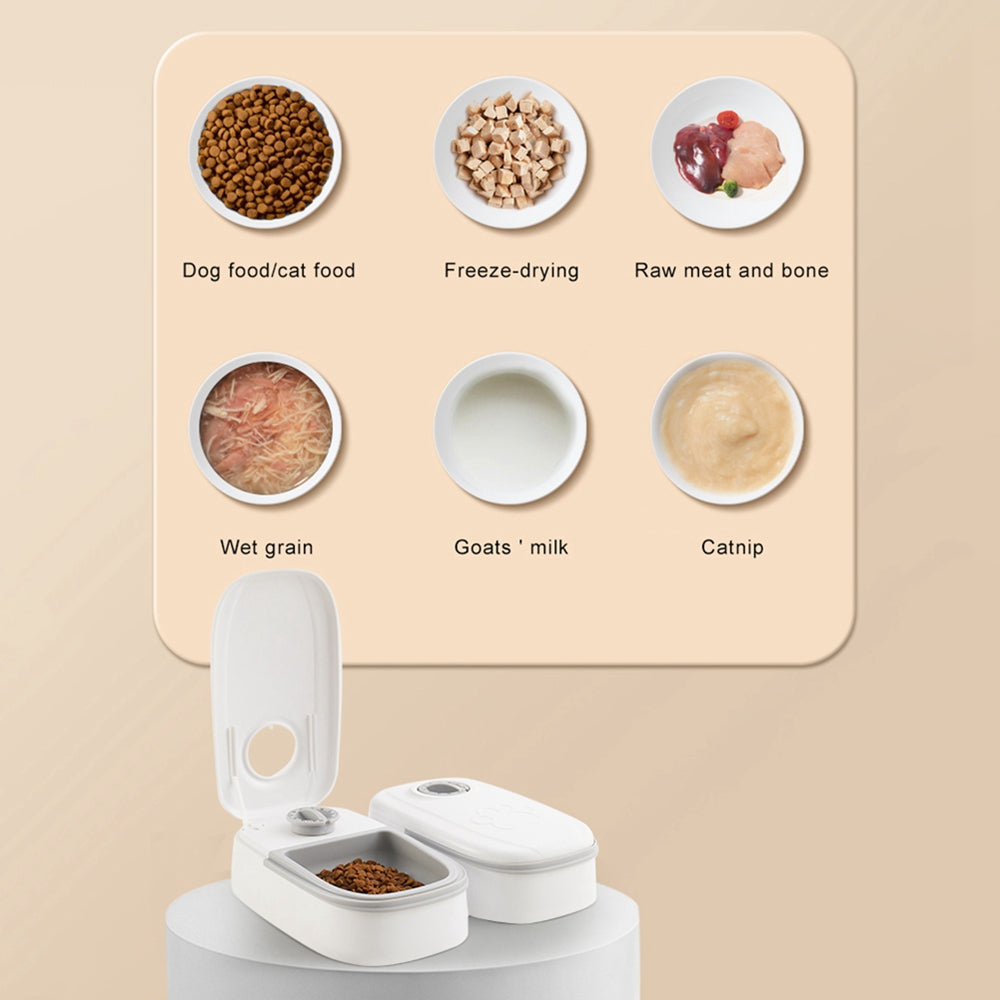 SRline Automatic Pet Feeder with Stainless Steel Bowl - Smart Food Dispenser for Cats and Dogs
