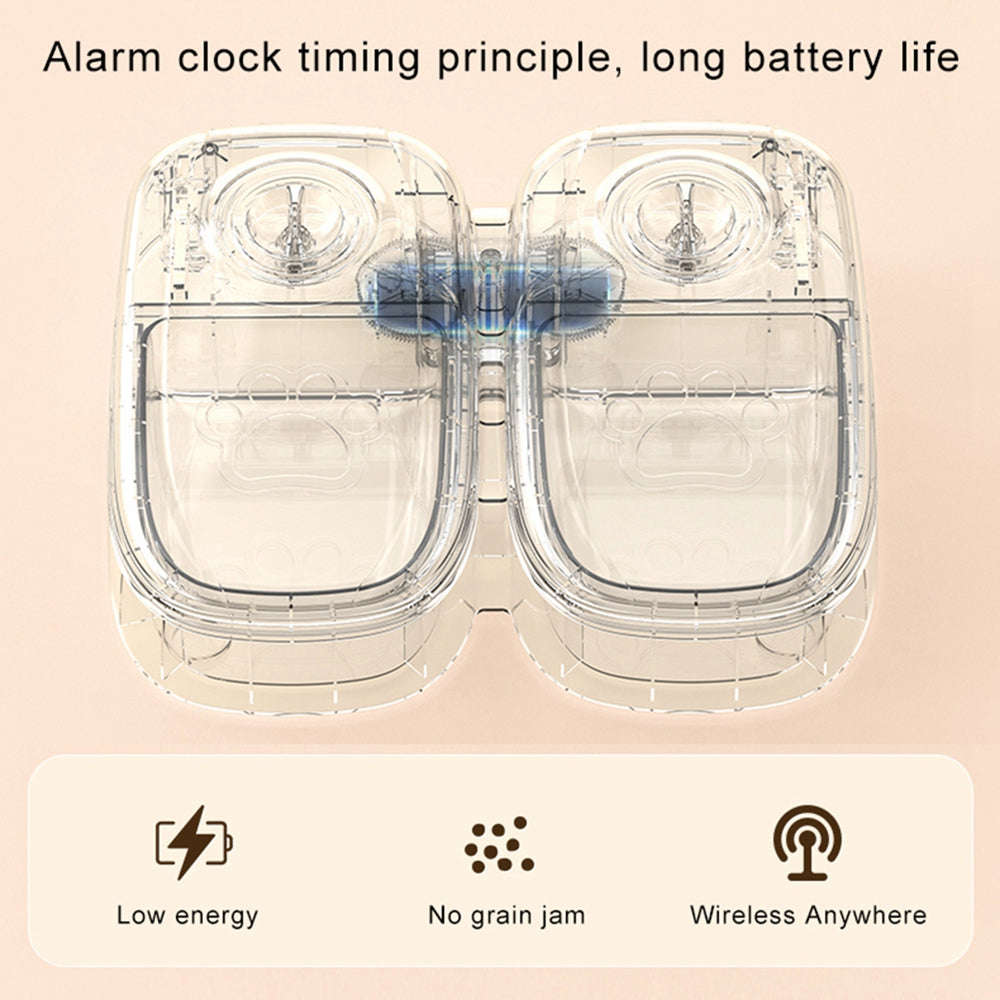 SRline Automatic Pet Feeder with Stainless Steel Bowl - Smart Food Dispenser for Cats and Dogs